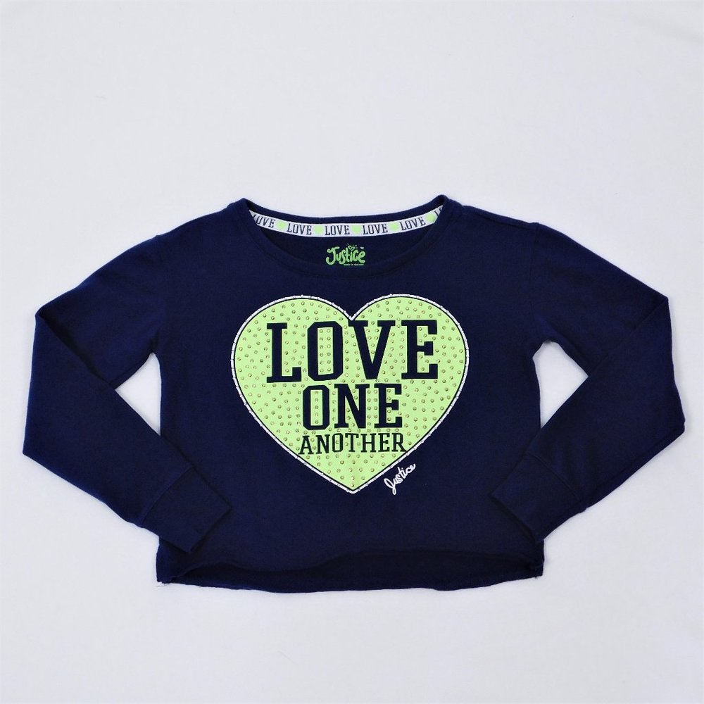 Justice Love One Another Sweatshirt Girl's 8 (73023)